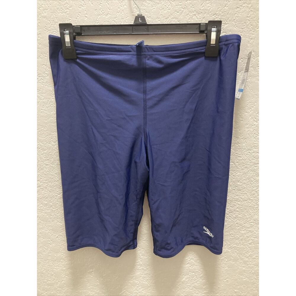 SPEEDO PowerFLEX Eco Blue Navy Swim Trunks Men Size 36